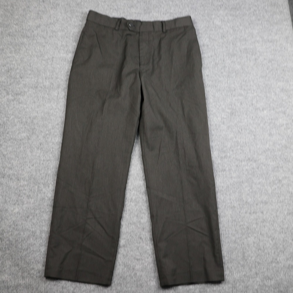 Stafford Essentials Pants Mens 34x29 Black Classic Fit Dress Slacks